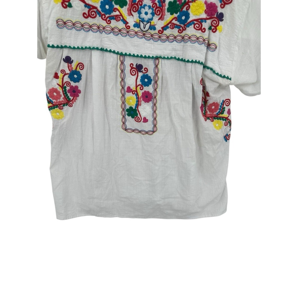 YZXDORWJ Embroidered Shirt Women Size 3X Floral Boho Lagenlook Festival Hippie‎ - Picture 8 of 8